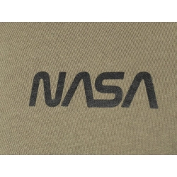 NASA koszulka męska t-shirt dekolt V Basic Worm zielona